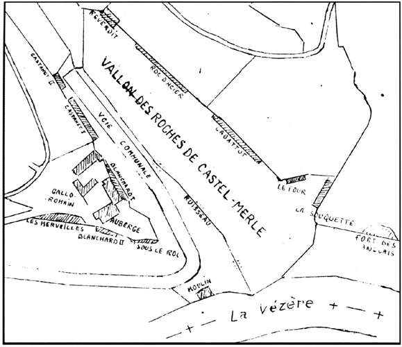 castel merle map
