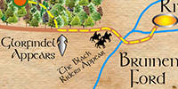 lotr map from Bree to Rivendell