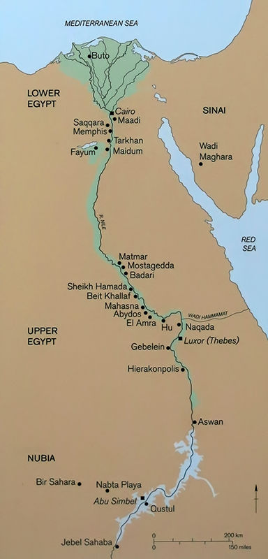 Early Egypt map