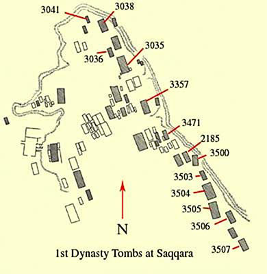 First Dynasty saqqara plan
