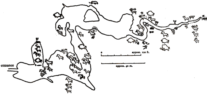 Plan of the Altamira cave in Spain