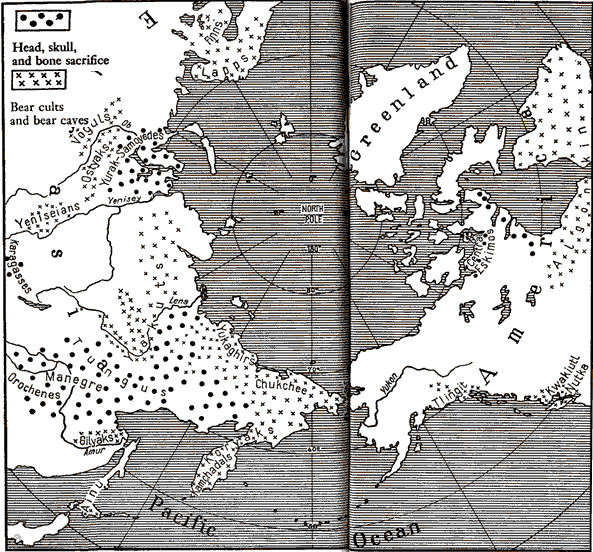 bear cults map