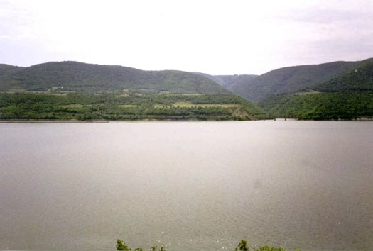 Between Gates Three and Four, looking South to Serbia