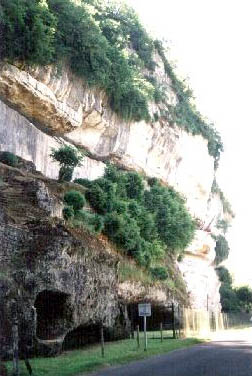 Euro summer meeting 2001 outside Laugerie Basse, possibly the 9th cave of Zelandonii 
