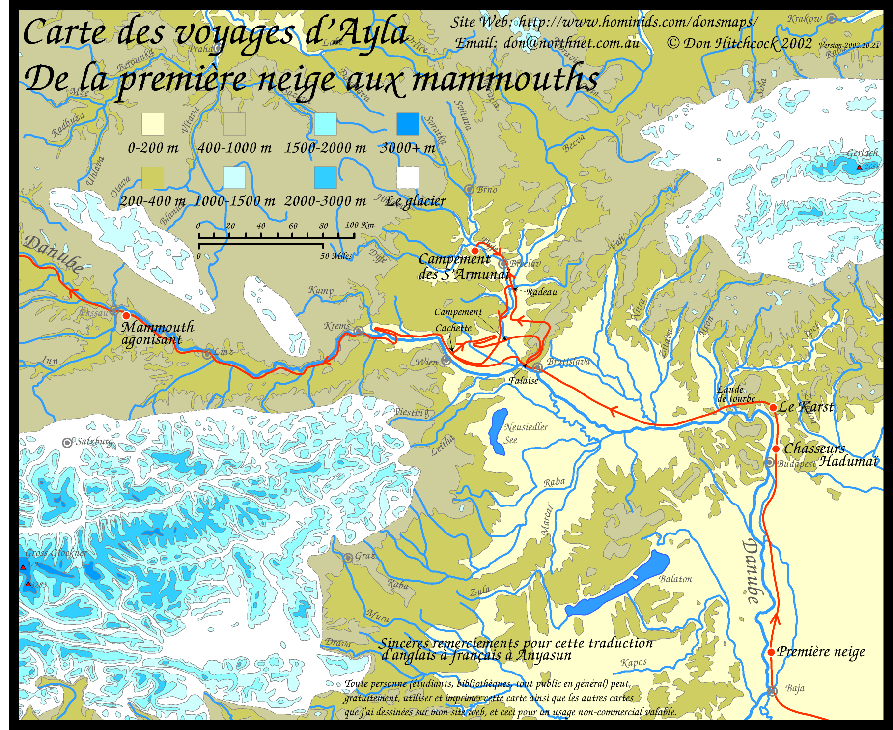 Map of The Mammoth Hunters Lion camp local area