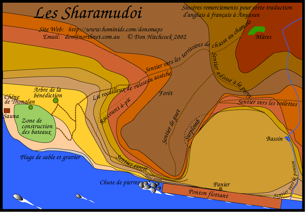 Map of The Sharamudoi local area in French