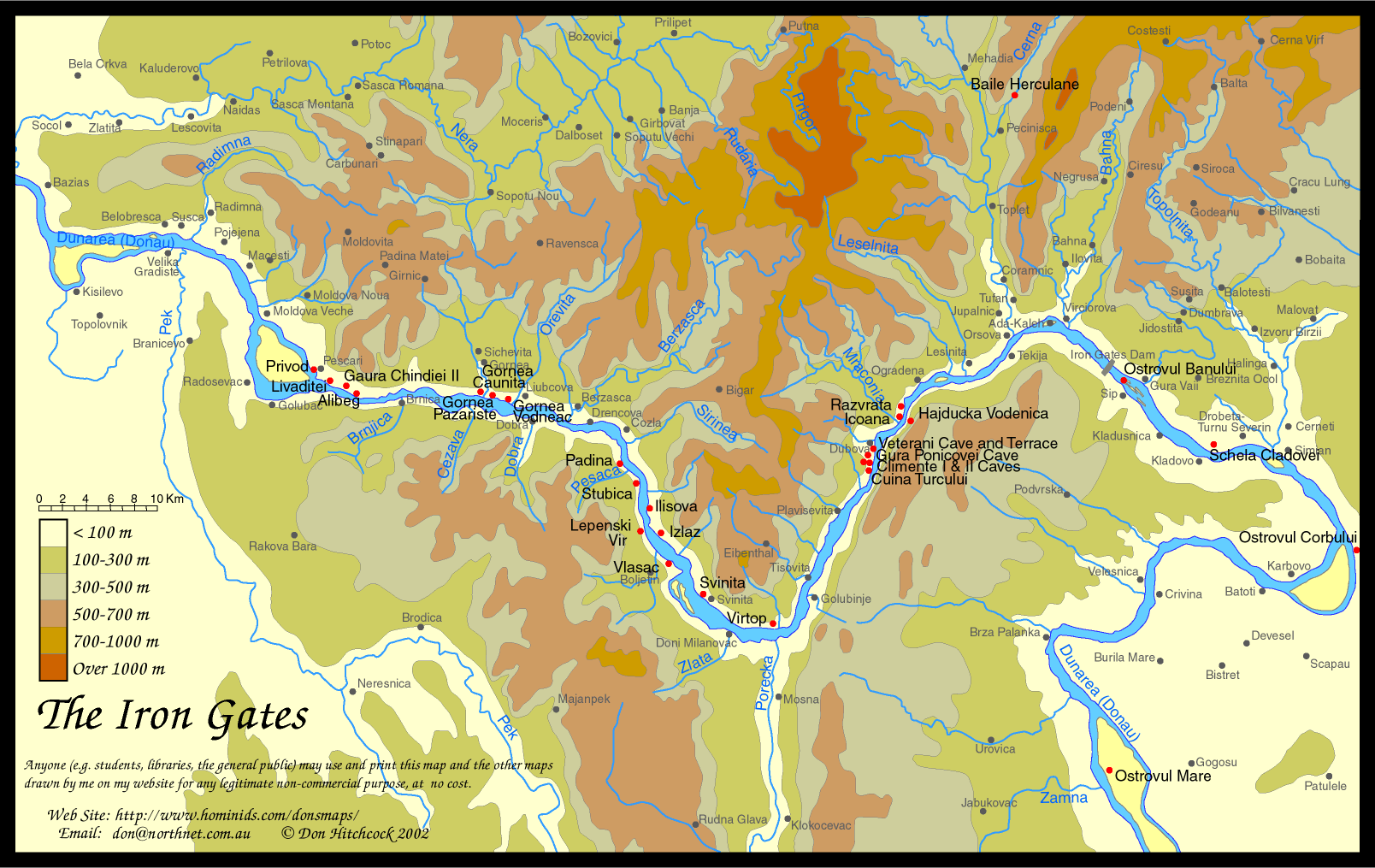 Iron Gates map