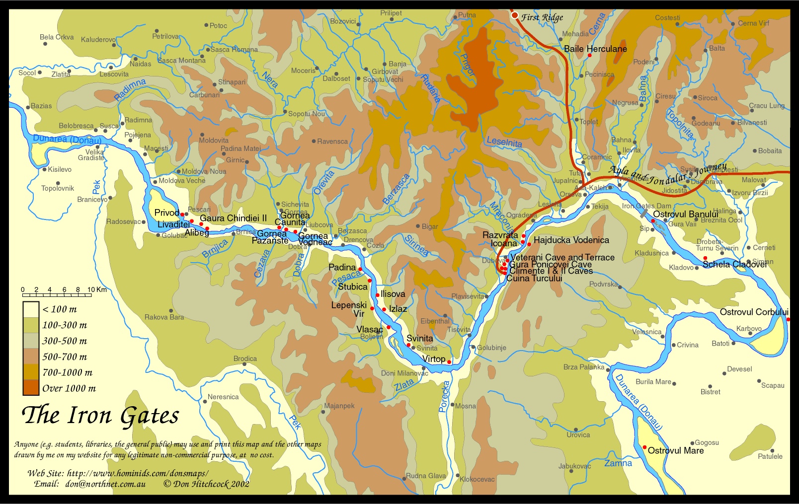 Iron Gates map