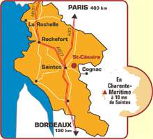 Saint Césaire map