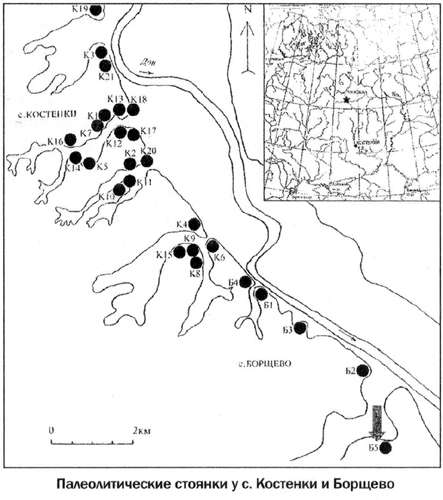  Kostenki map