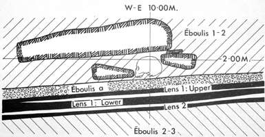 abri pataud human skull position diagram