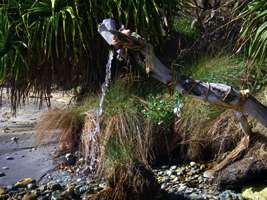 free fresh water shower at Diggers Camp beach