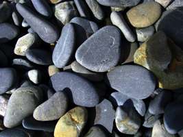 Beach shingle at Diggers Camp Beach