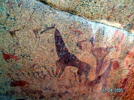 Namibia rock painting