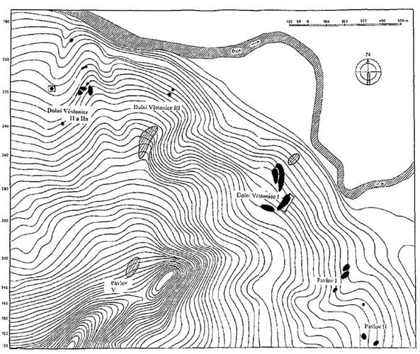 dolni vestonice pavlov map