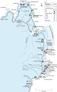 Abel Tasman Track Map