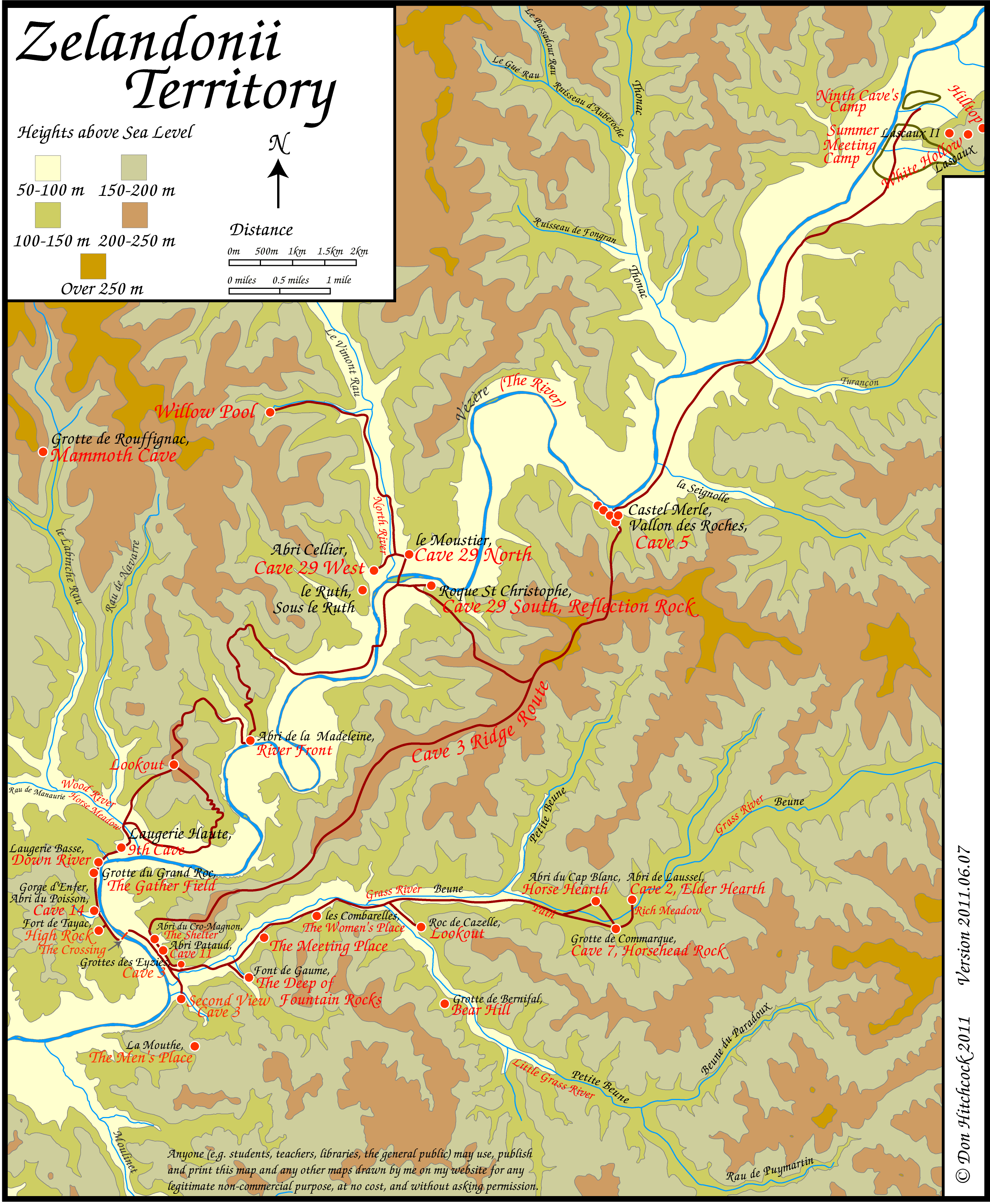 Map of The plains of passage travels