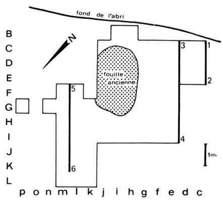 Plan of l'abri du Facteur, Tursac