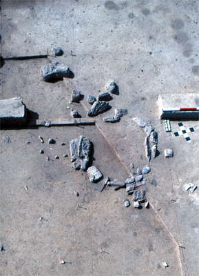 Galgenberg hearth with stones