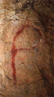 Cueva del Pindal red sign