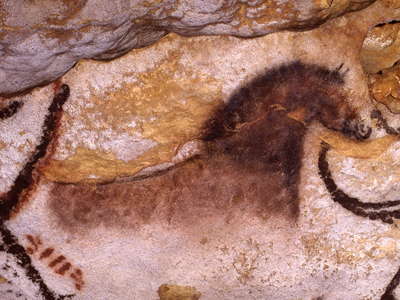 Lascaux crossed  bison detail