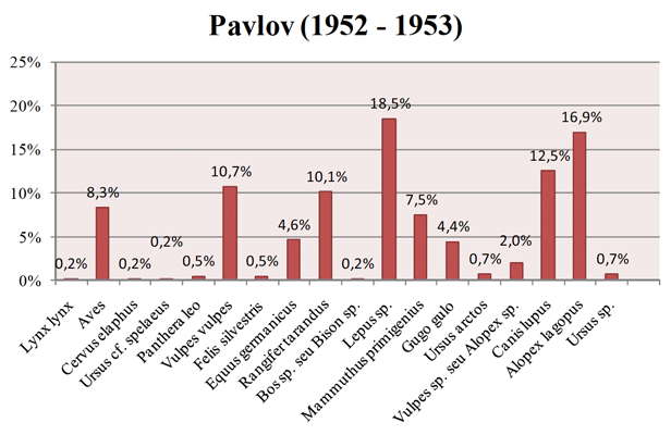 Pavlov 1952 - 1953  fauna