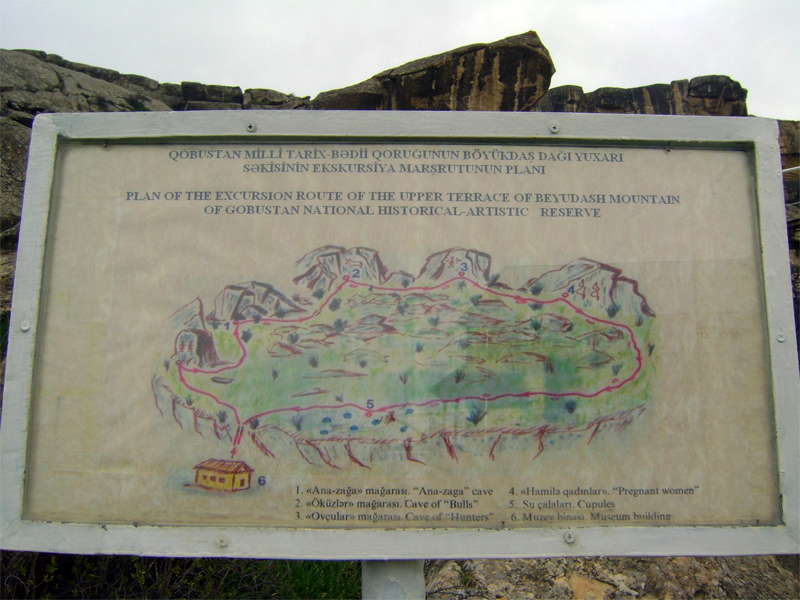 plan of area, Gobustan, Azerbaijan