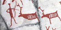Petroglyphs rock engravings of Alta