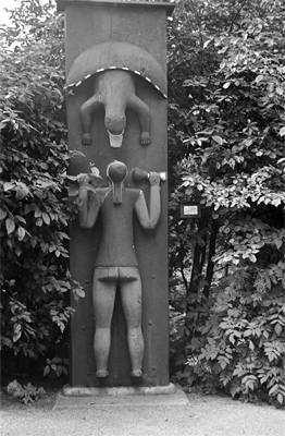 man and bear