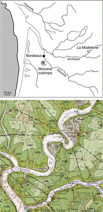 map of likely source of Dentalium