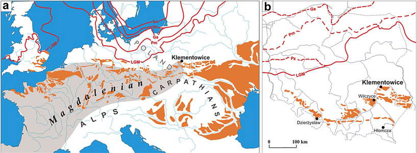 Map of the Magdalenian
