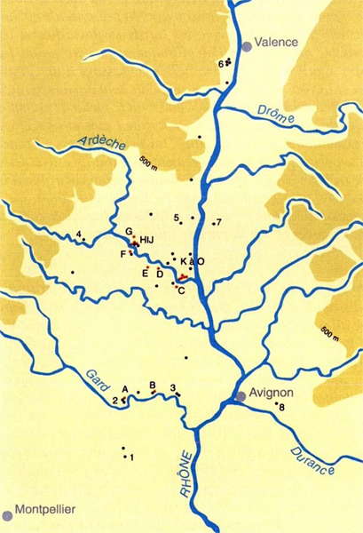  map ardeche sites