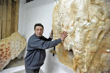 sculptor and panel