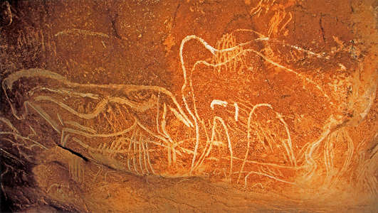 engraved horse and mammoth