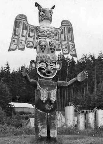 wild woman totem pole