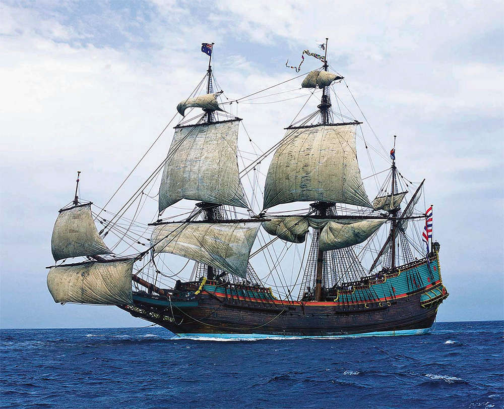 Batavia under sail