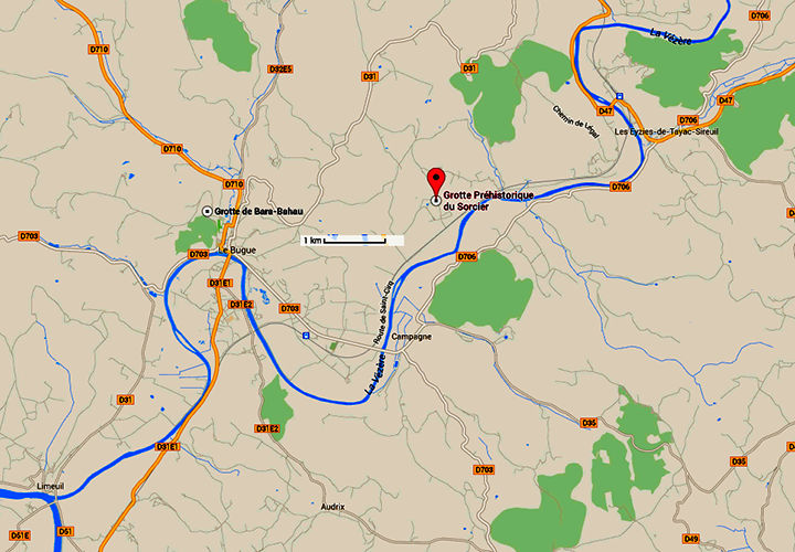 Grotte du Sorcier map