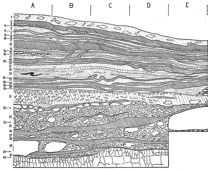 Laugerie Haute Cross Section