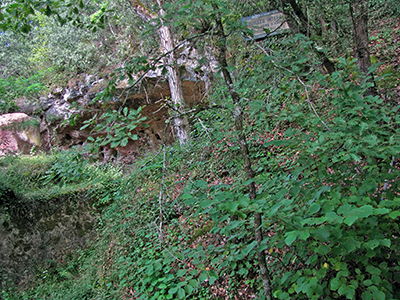 Combe Grenal overhang and trench