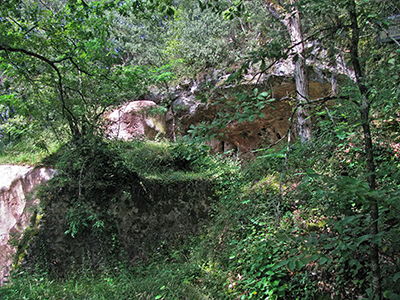 Combe Grenal overhang and trench