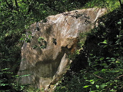 Combe Grenal overhang and trench