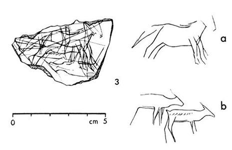 magdalenian  engraving horse and deer