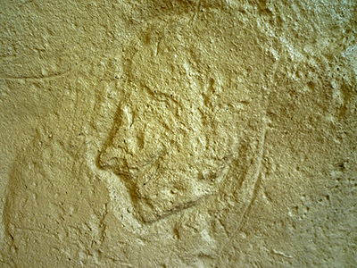 carved stone human profile