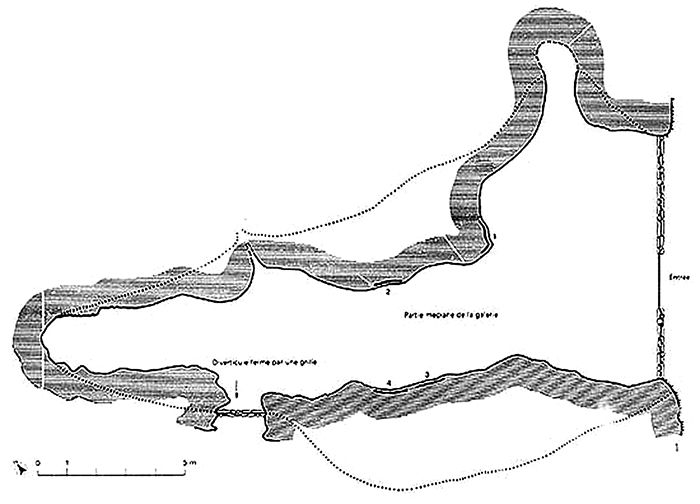 plan of dry cave