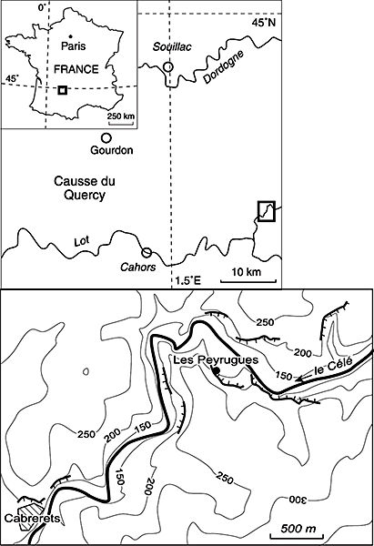 Les Peyrugues map