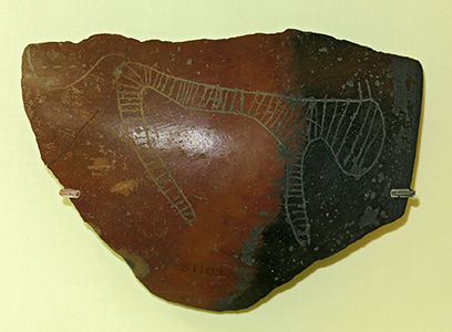  cat pot sherd 