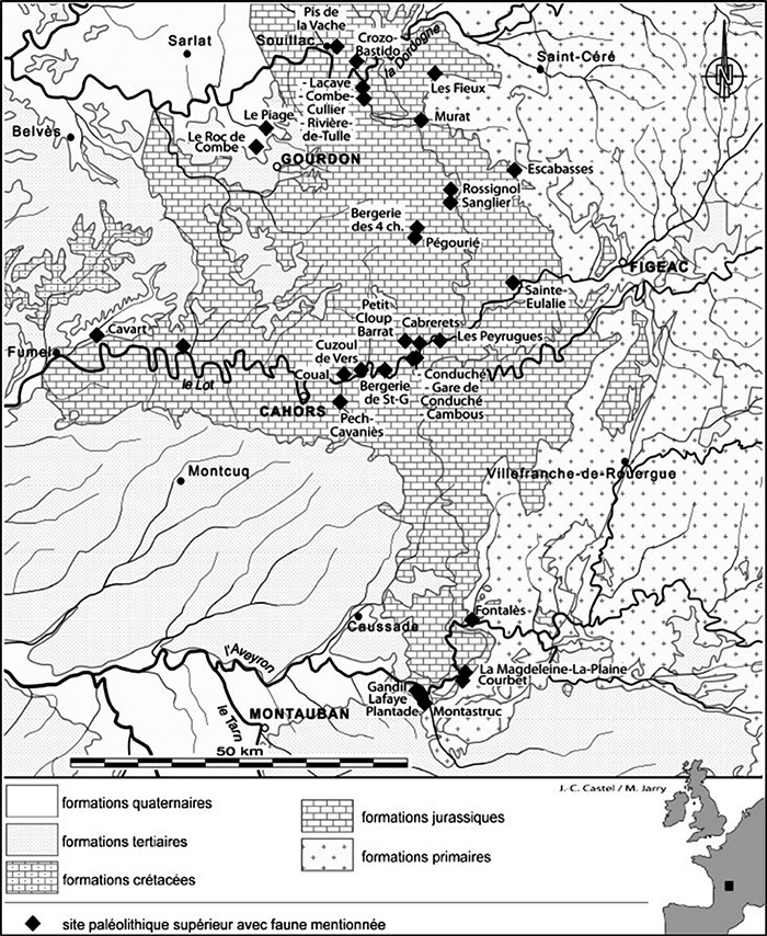 Quercy map fauna